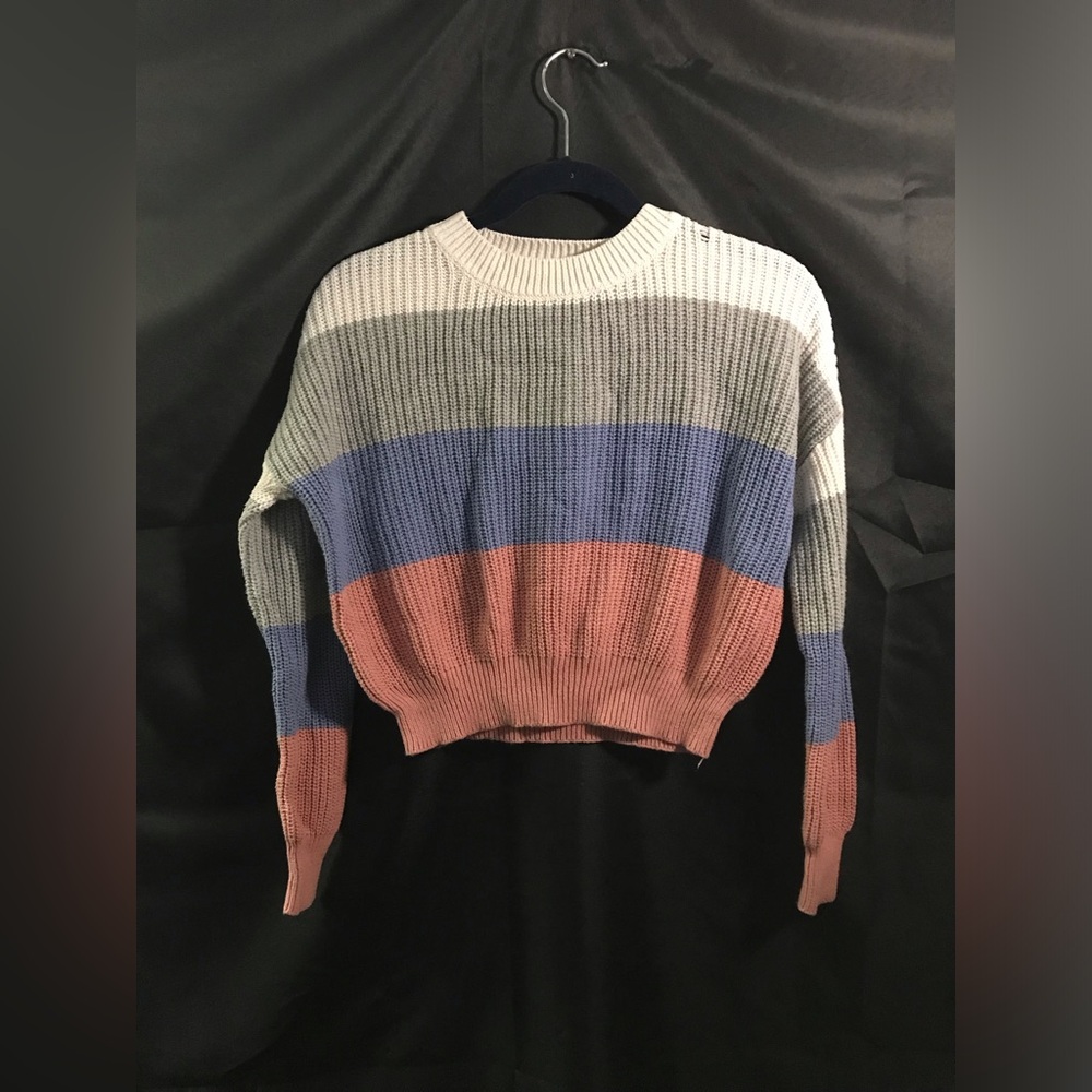 Fashion Nova Multicolored Stripe Sweater Sz Sm